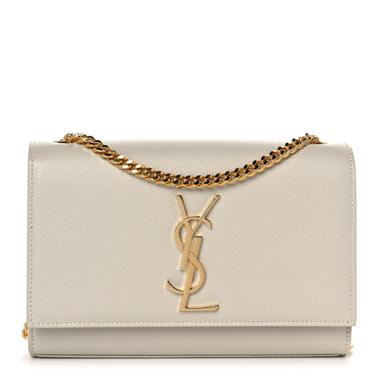 Saint Laurent Grain De Poudre Small Monogram Kate Satchel Crema Soft 1 of 11