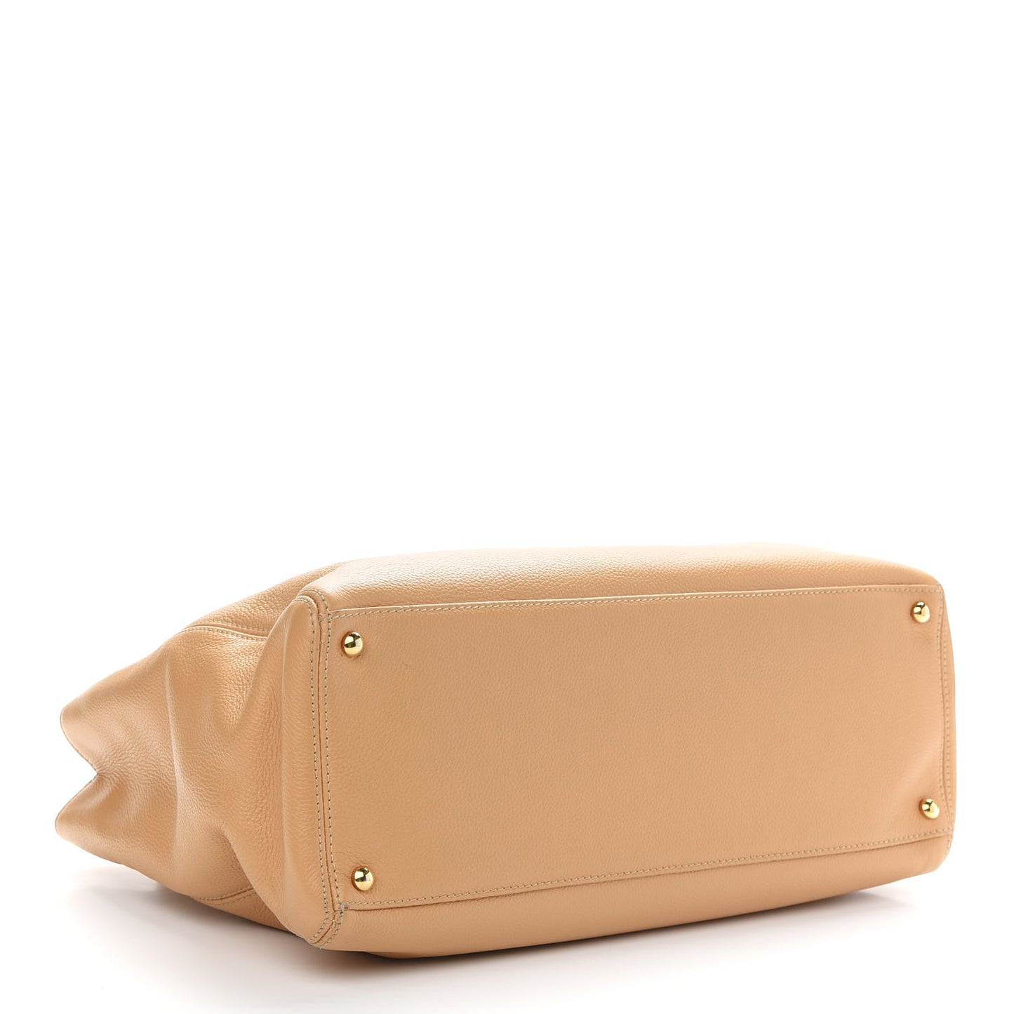 Calfskin Cerf Executive Shopper Tote Beige