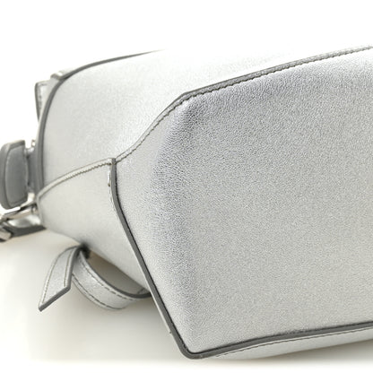 Loewe Laminated Lambskin Small Puzzle Edge Bag Silver 9 of 10