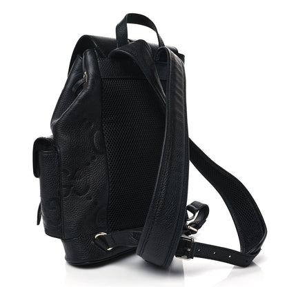 Gucci Calfskin Jumbo GG Embossed Small Backpack Black 3 of 9
