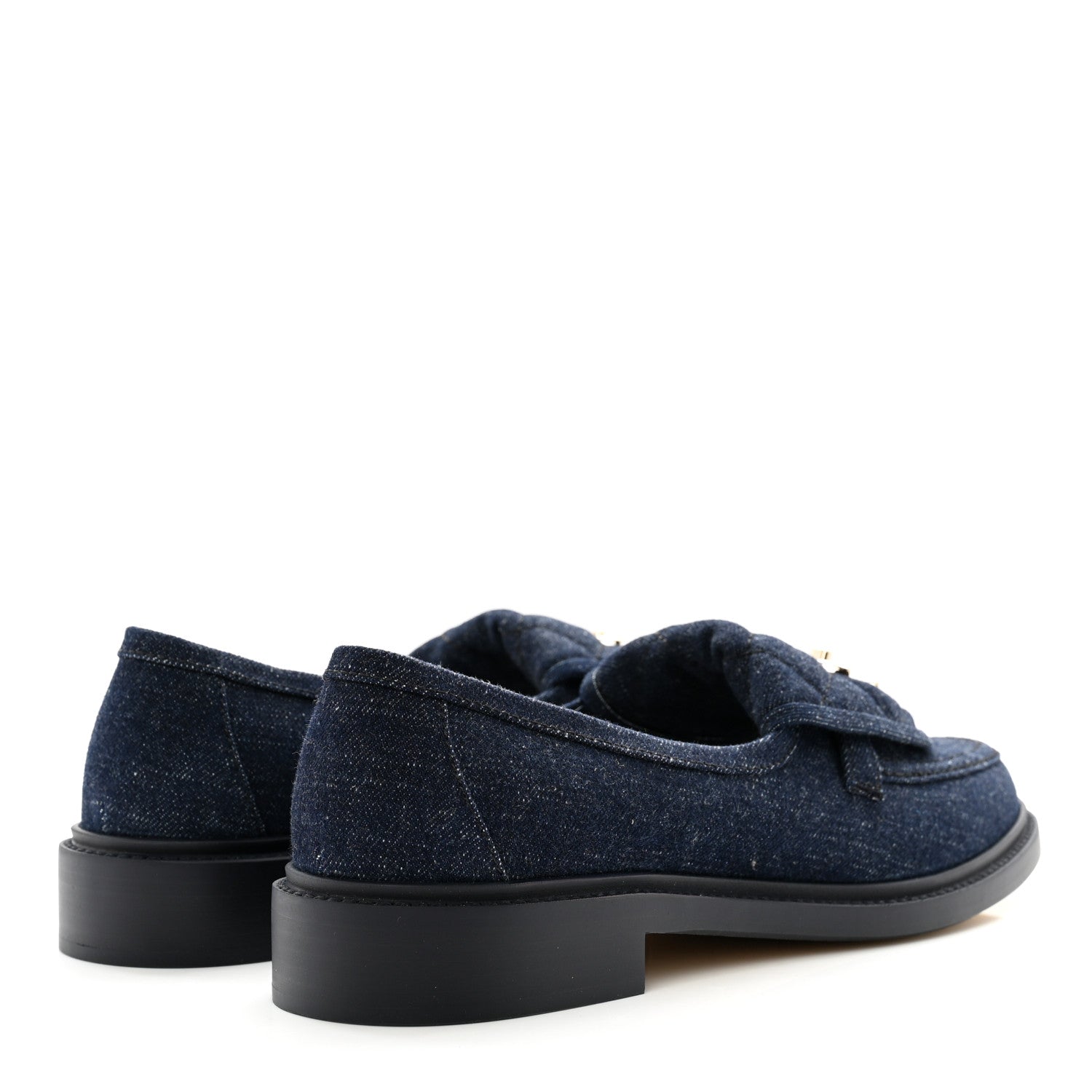 Chanel Denim CC Turnlock Loafers 39 Dark Blue 4 of 9