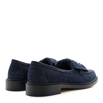 Chanel Denim CC Turnlock Loafers 39 Dark Blue 4 of 9