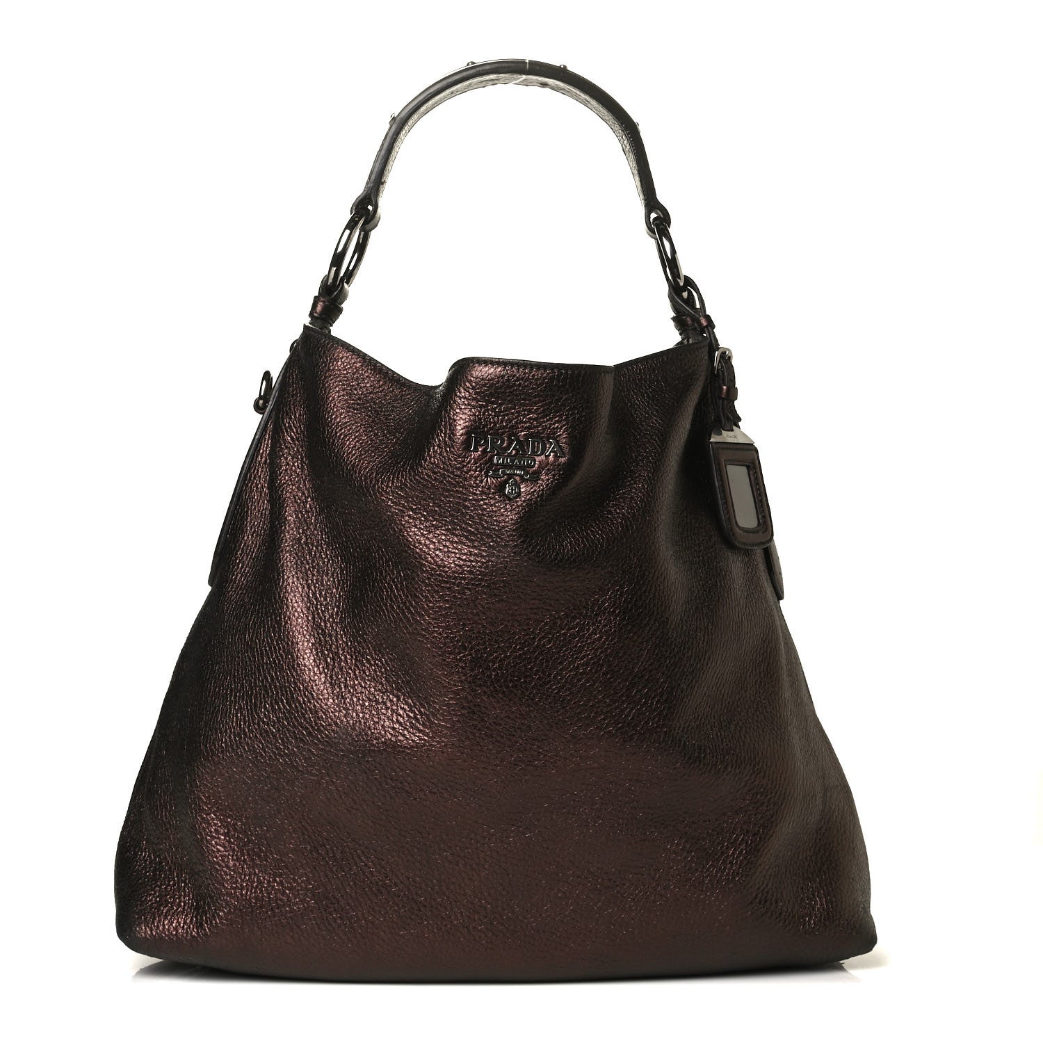 Prada Vitello Daino Hobo Antico Mordore 1 of 16