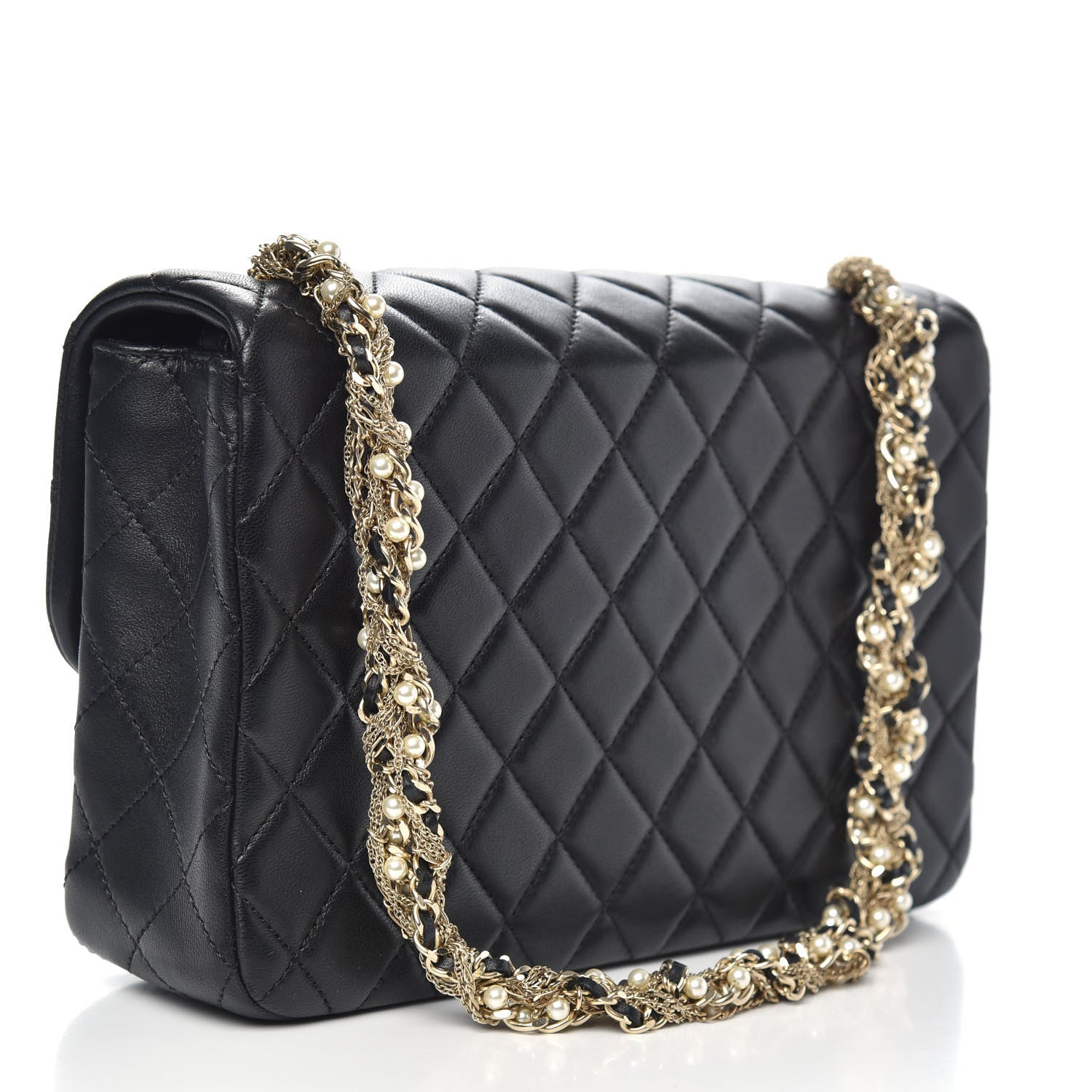 Chanel Lambskin Medium Westminster Pearl Flap Black 3 of 10