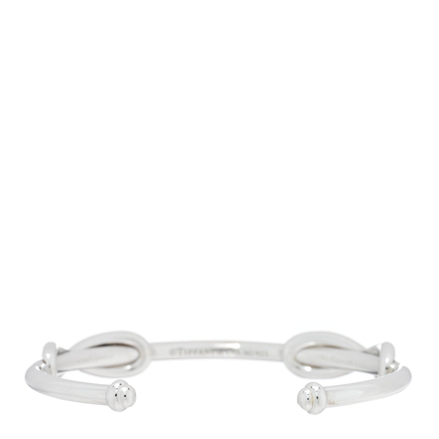 Tiffany Sterling Silver Double Infinity Cuff Bracelet 2 of 3