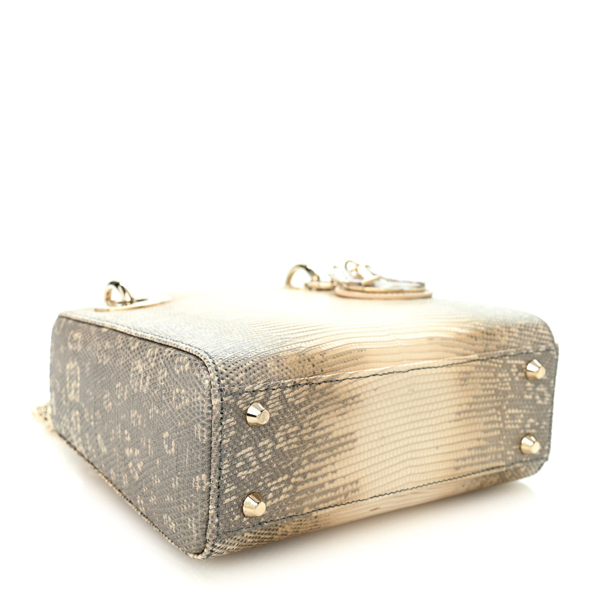 Lizard Ombre Mini Lady Dior Natural