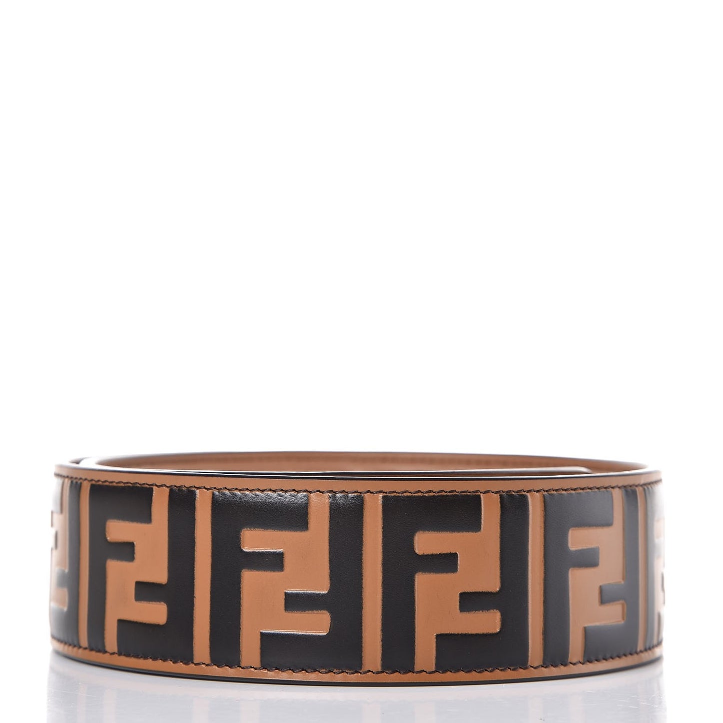 Calfskin FF 1974 Embossed Strap You Tobacco Black