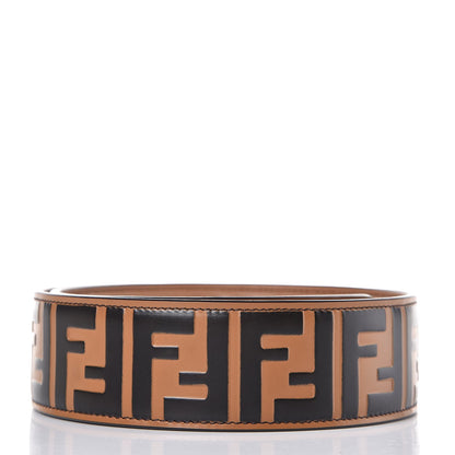 Fendi Calfskin FF 1974 Embossed Strap You Tobacco Black 2 of 5