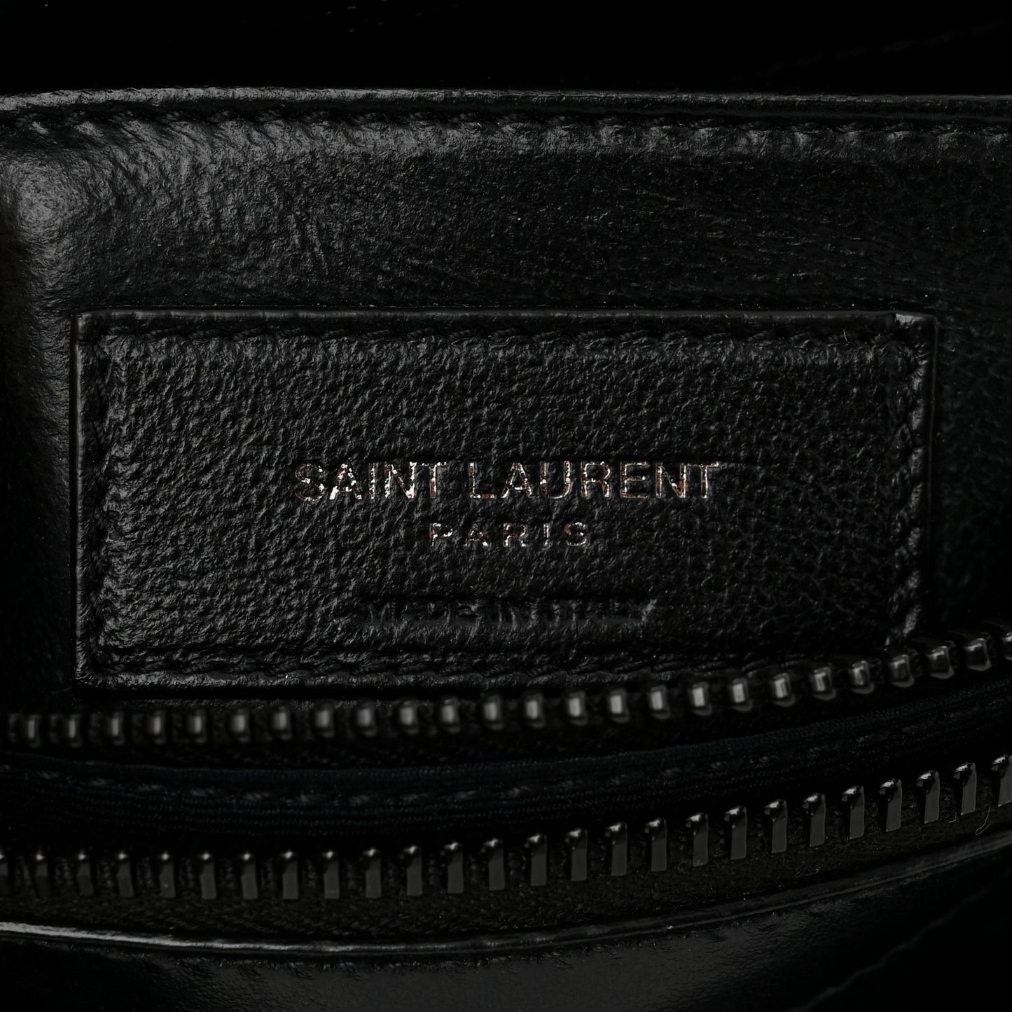 Calfskin Y Quilted Monogram Monochrome Small Loulou Chain Satchel Black