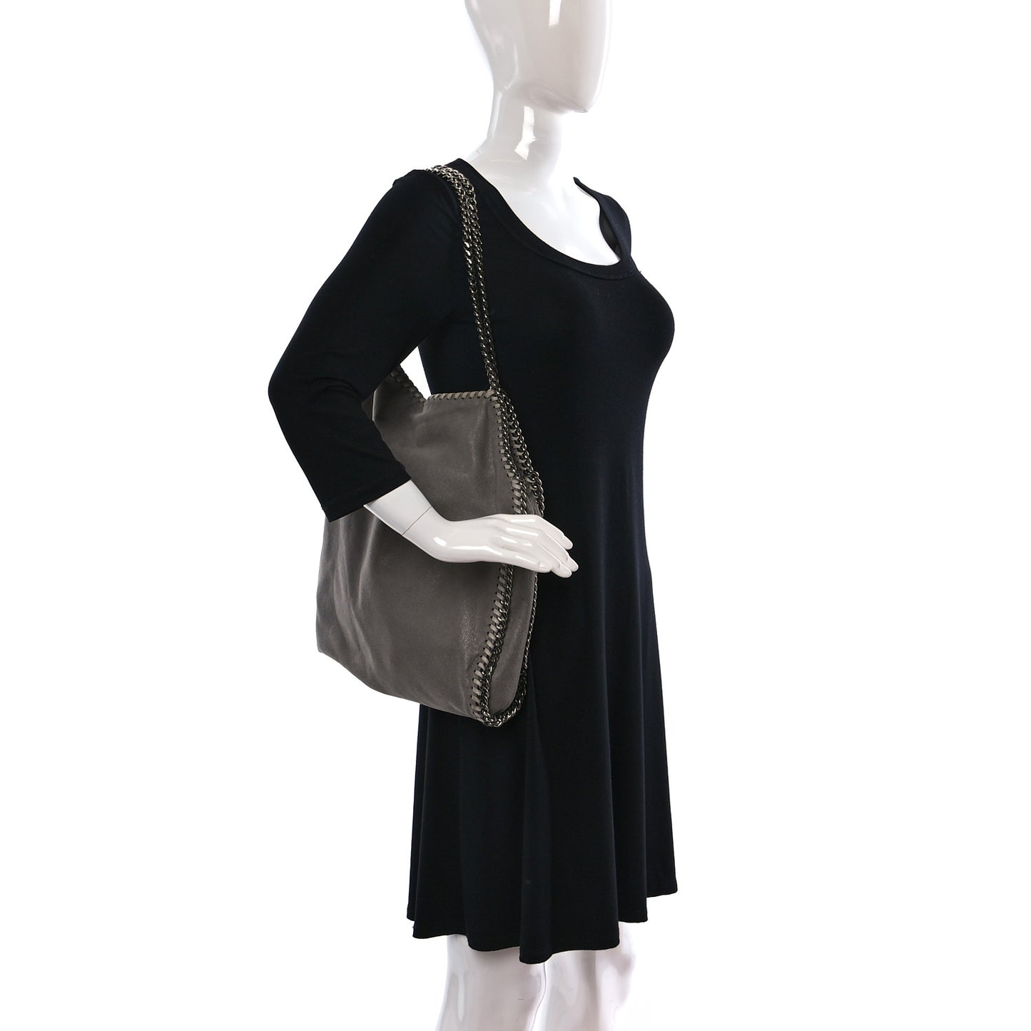 Shaggy Deer Falabella Tote Light Grey