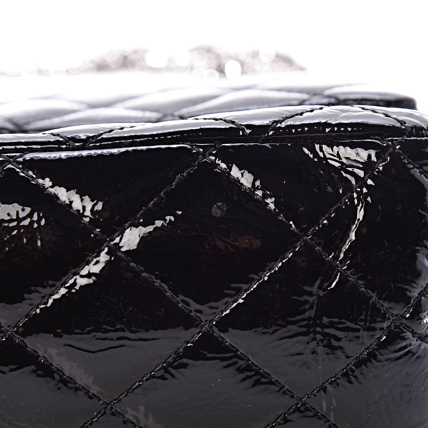 Chanel Distressed Patent Quilted 2.55 Reissue 227 Flap Black 15 of 16