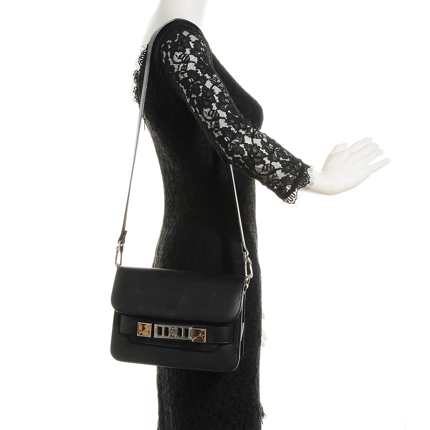 Proenza Schouler Calfskin PS11 Mini Classic Shoulder Bag Black 2 of 9