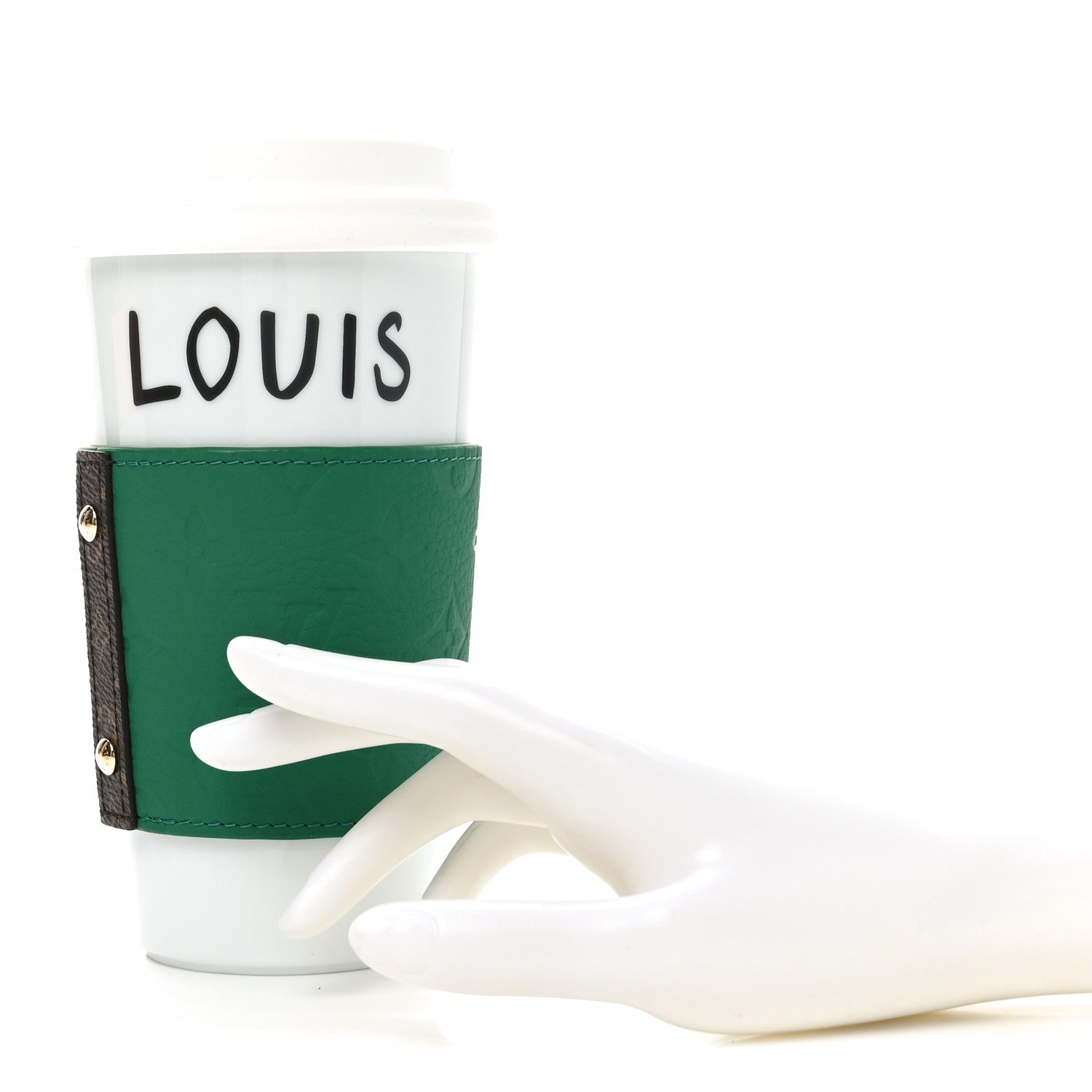 Louis Vuitton Porcelain Taurillon Louis Cup Green 2 of 10