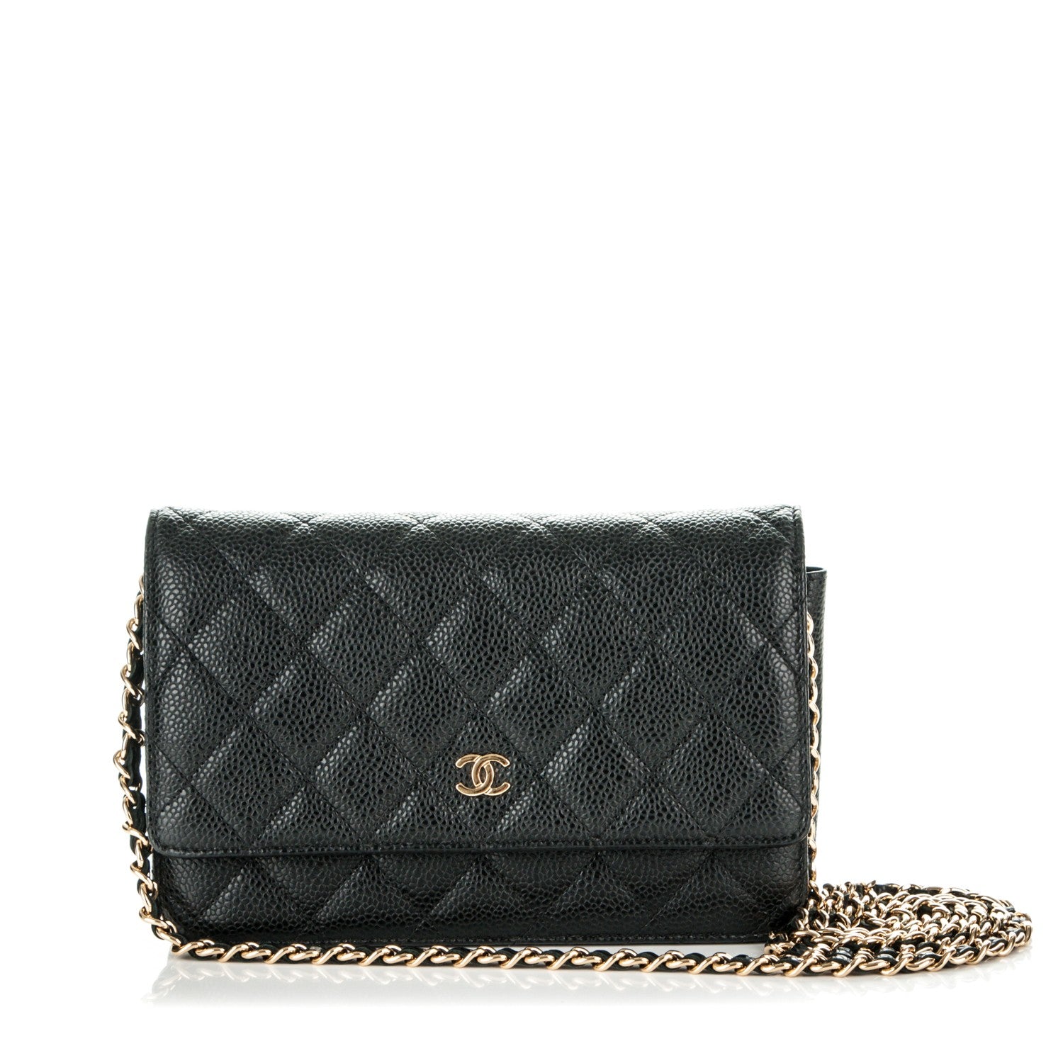 Chanel Caviar Quilted Wallet On Chain WOC Black 1 of 8