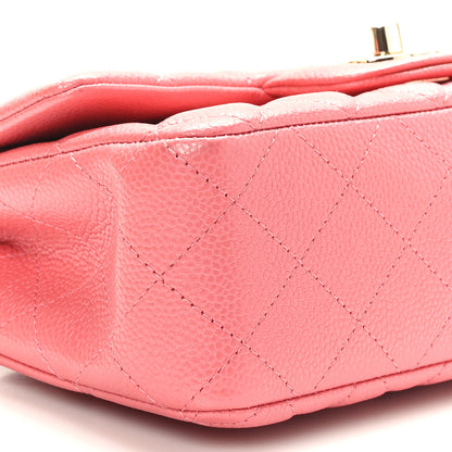 Chanel Caviar Quilted Mini Rectangular Flap Dark Pink 8 of 10