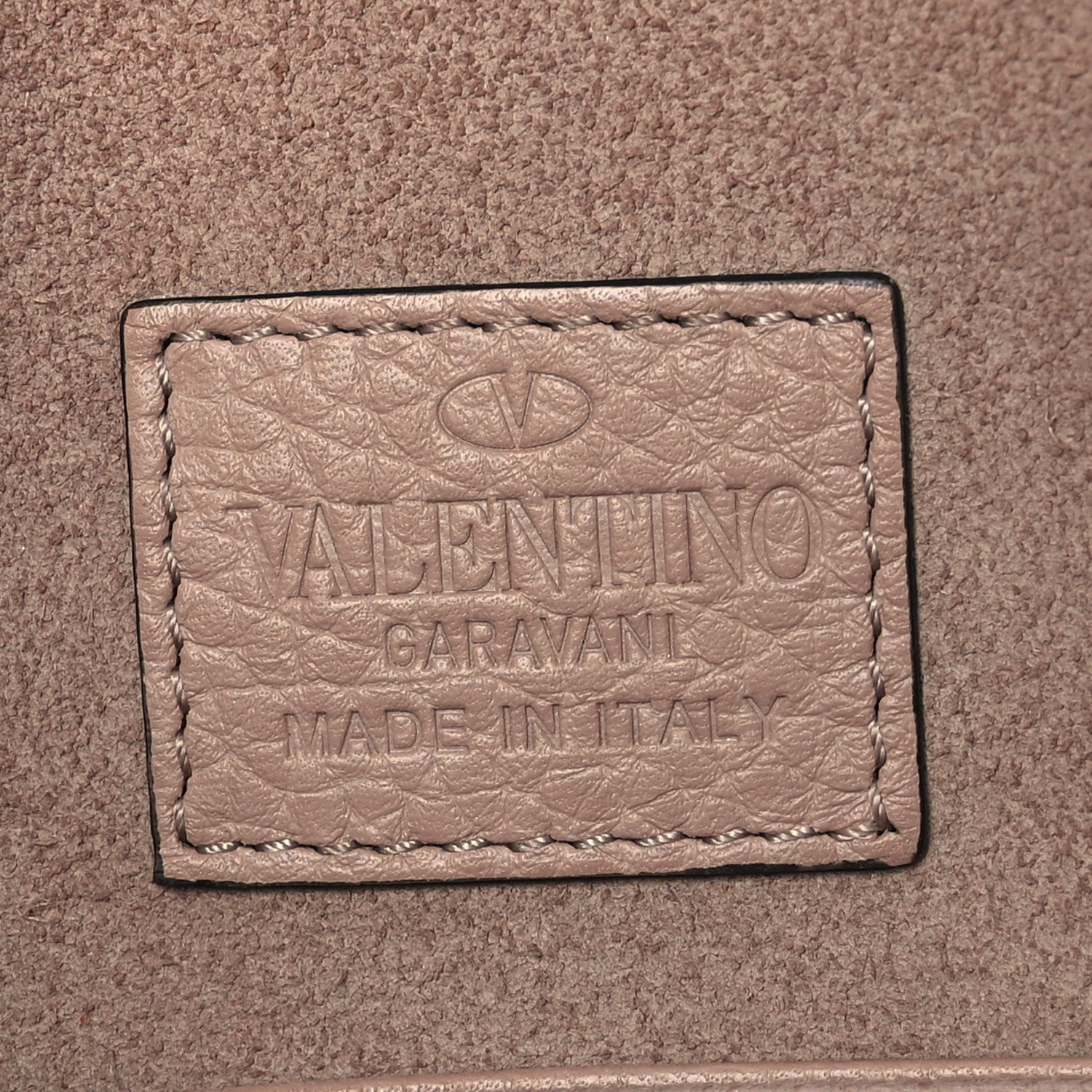 Valentino Garavani Pebbled Calfskin Large Rockstud Envelope Clutch Poudre 6 of 9
