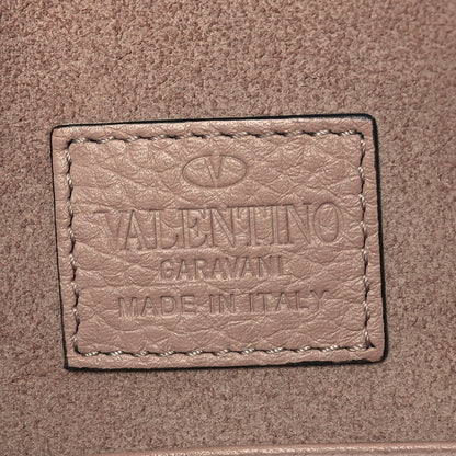 Valentino Garavani Pebbled Calfskin Large Rockstud Envelope Clutch Poudre 6 of 9