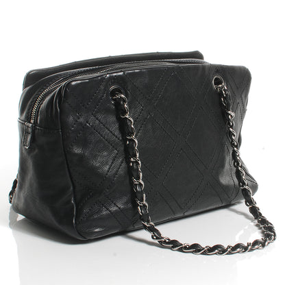 Chanel Calfskin Small Diamond Stitch Tote Black 3 of 7