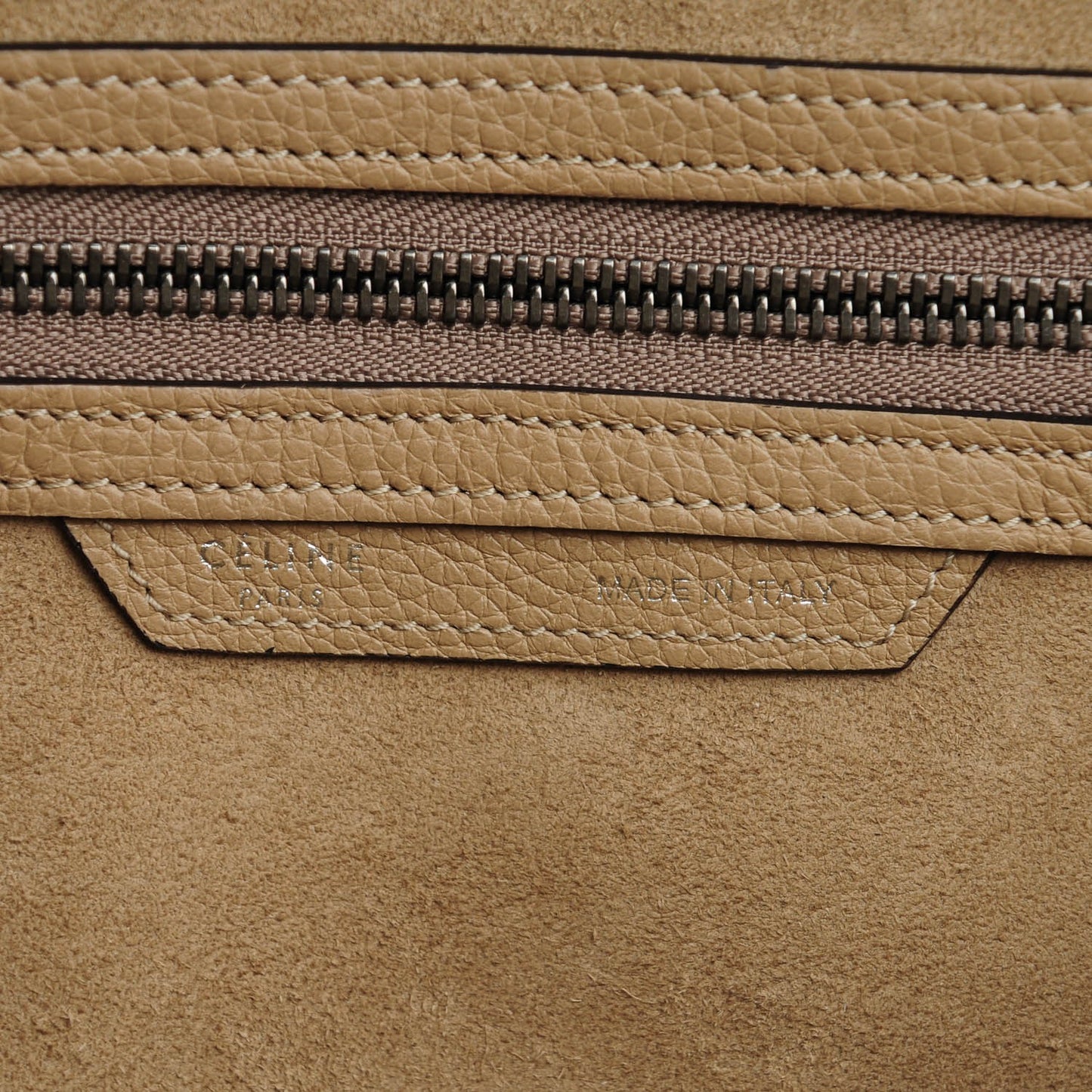 Drummed Calfskin Mini Luggage Dune