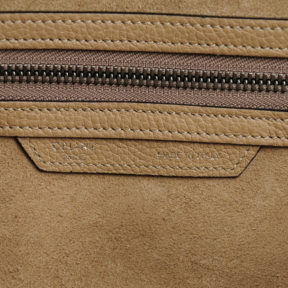 Celine Drummed Calfskin Mini Luggage Dune 7 of 8
