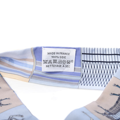 Hermes Silk Couvertures Nouvelles Twilly Menthe Ciel Marine Sable 4 of 5