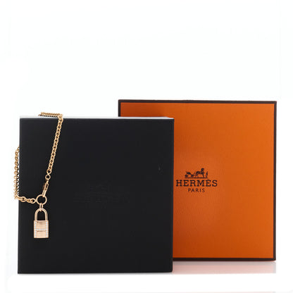 Hermes 18K Rose Gold Diamond Amulettes Cadenas Bracelet ST 4 of 4