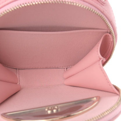 Chanel Caviar Quilted Round Handle With Care Vanity With Chain Pink 5 of 10