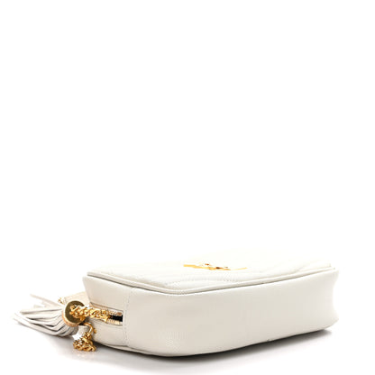 Saint Laurent Grain De Poudre Matelasse Monogram Mini Lou Camera Bag Crema Soft 4 of 12