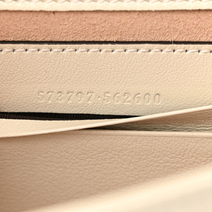 Gucci Textured Calfskin Web Mini Rajah Slim Flap Shoulder Bag Mystic White 7 of 11