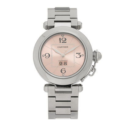 Cartier Stainless Steel 35mm Pasha C Big Date Automatic Watch Pink 1 of 4