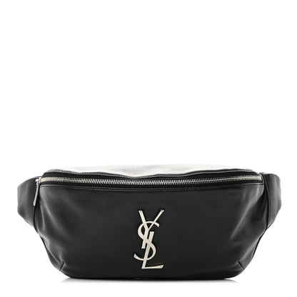 Saint Laurent Calfskin Monogram Belt Bag Black 1 of 14