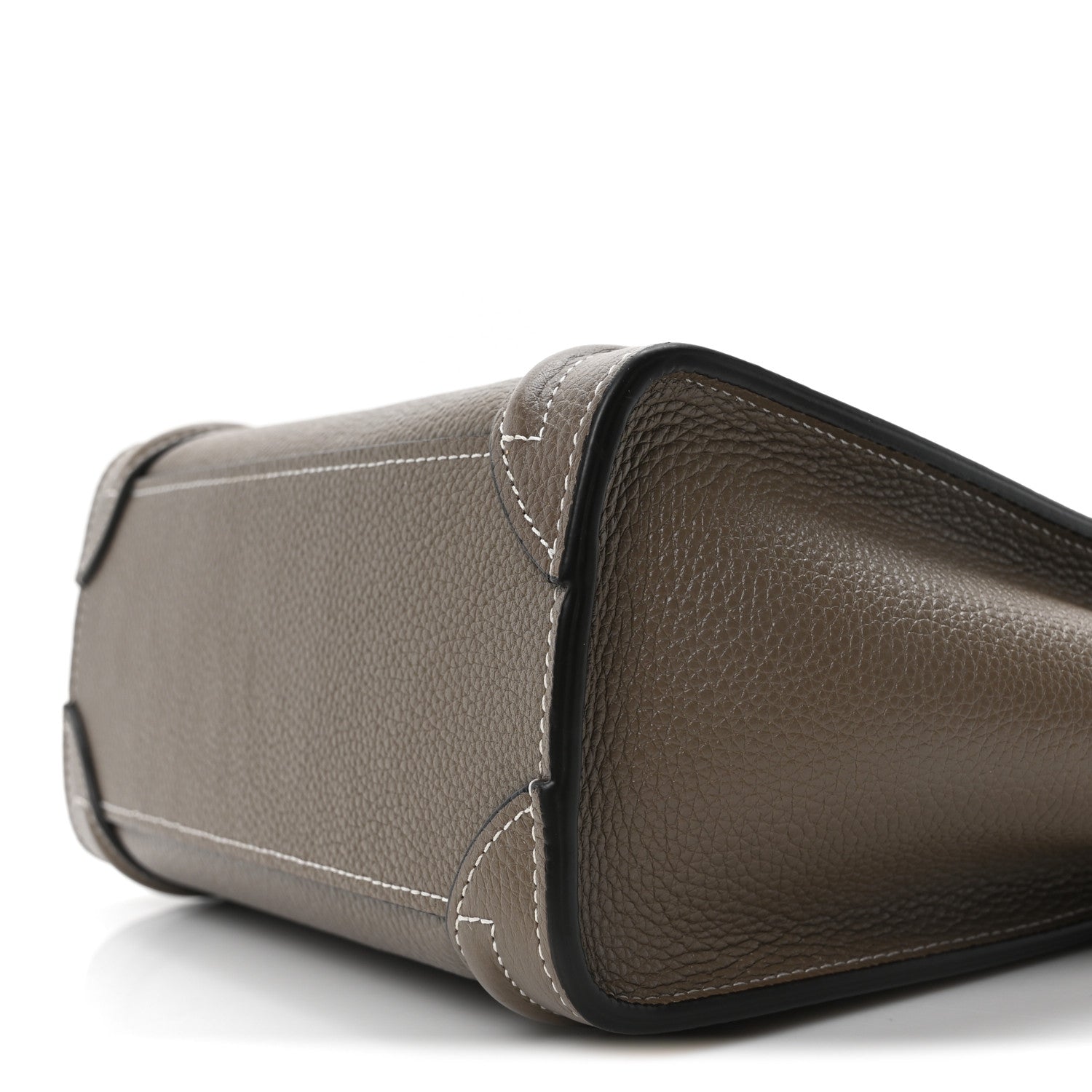 Celine Drummed Calfskin Nano Luggage Souris 10 of 10