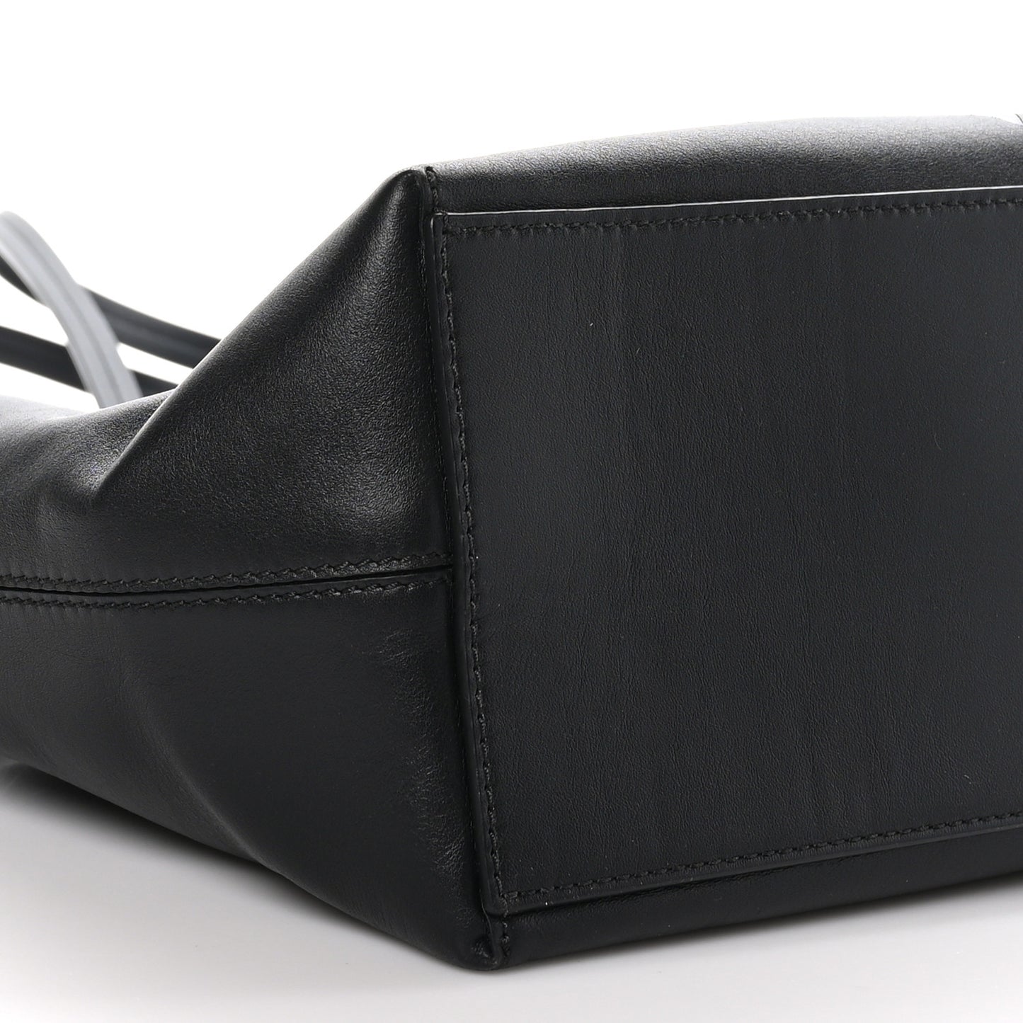 X UNDERCOVER Calfskin Print Rockstud Shoulder Tote Black