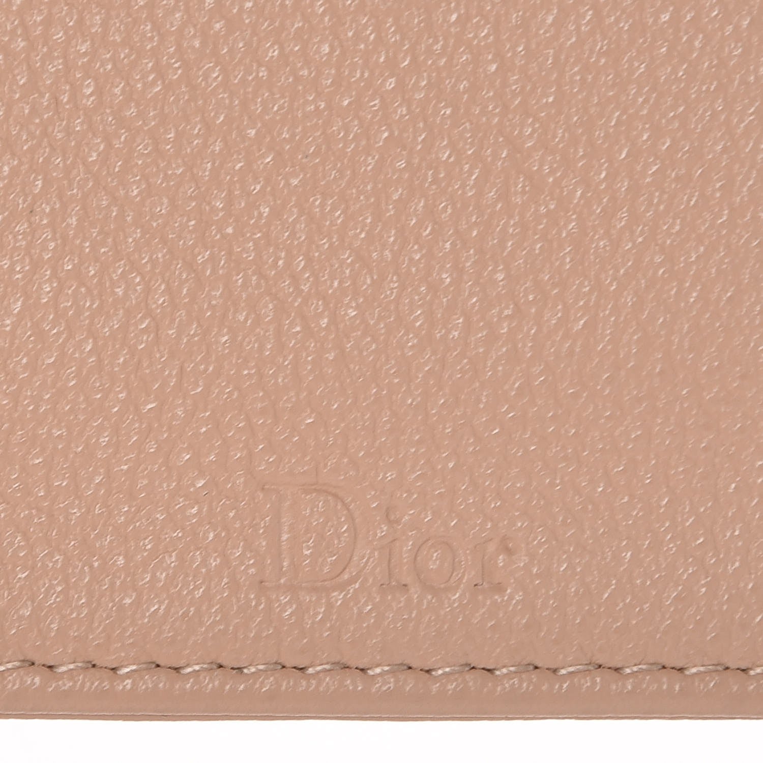 Christian Dior Grained Calfskin Diorama Wallet on Chain Pouch Nude 6 of 8