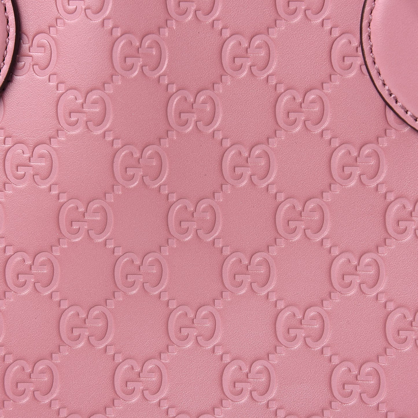 Guccissima Signature Small Zippered Bucket Tote Rose Baby Candy
