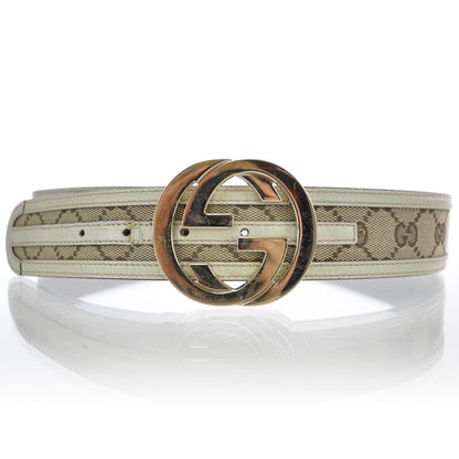 Gucci Monogram Interlocking G Belt 80 32 White 1 of 5