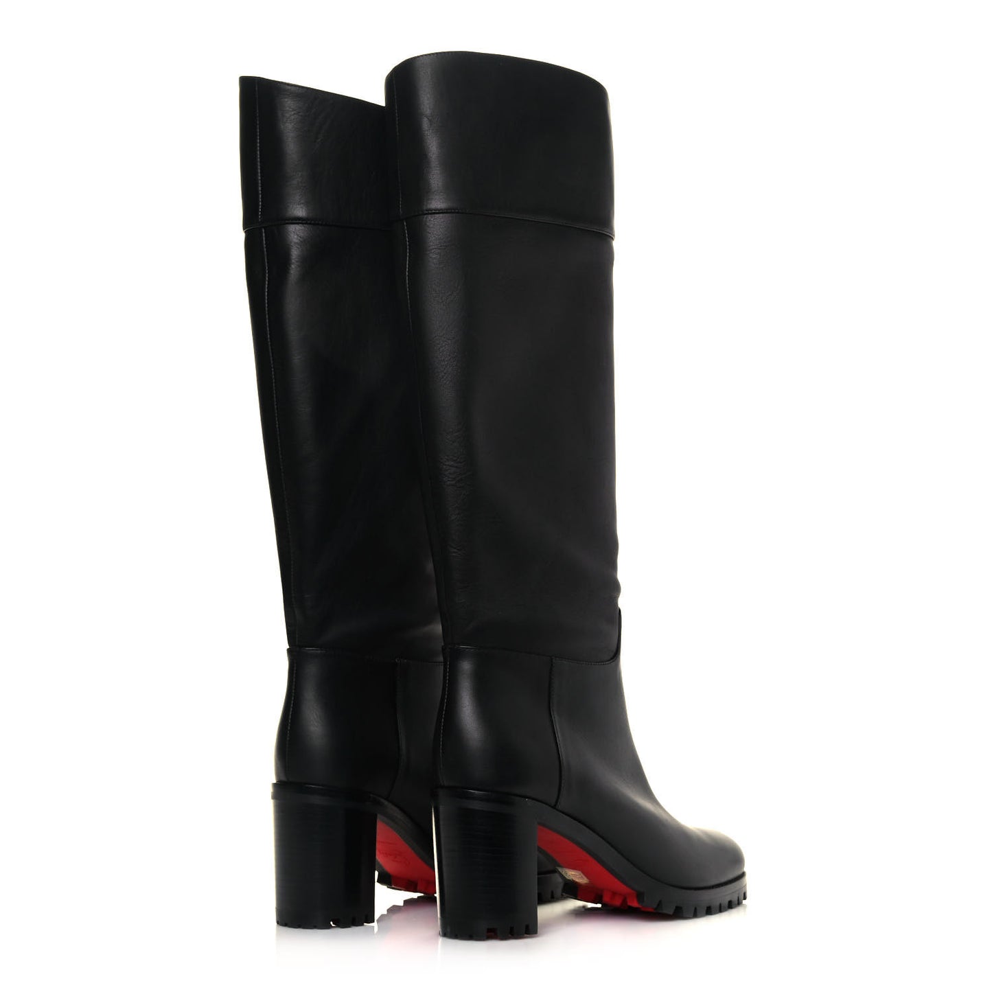 Calfskin Kari Lug 70 Boots 38.5 Black