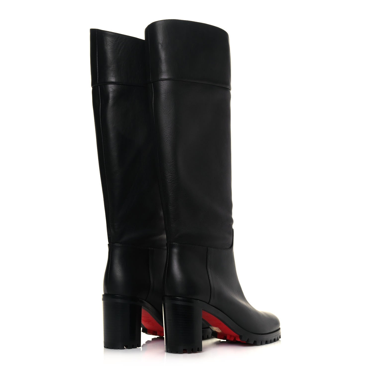 Christian Louboutin Calfskin Kari Lug 70 Boots 38.5 Black 4 of 7