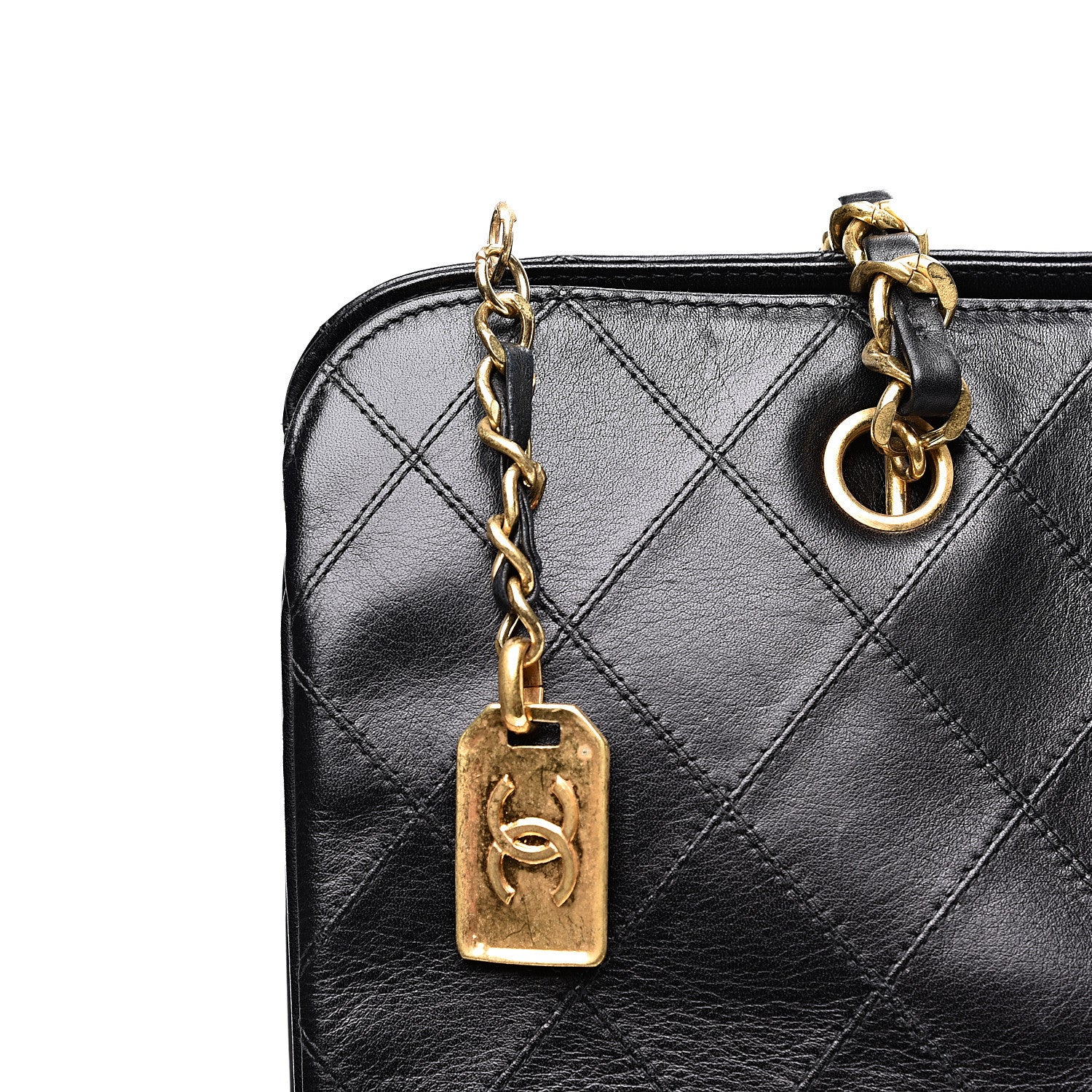 Chanel Calfskin Stitched XL Weekender Black 11 of 14