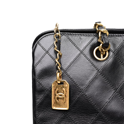 Chanel Calfskin Stitched XL Weekender Black 11 of 14
