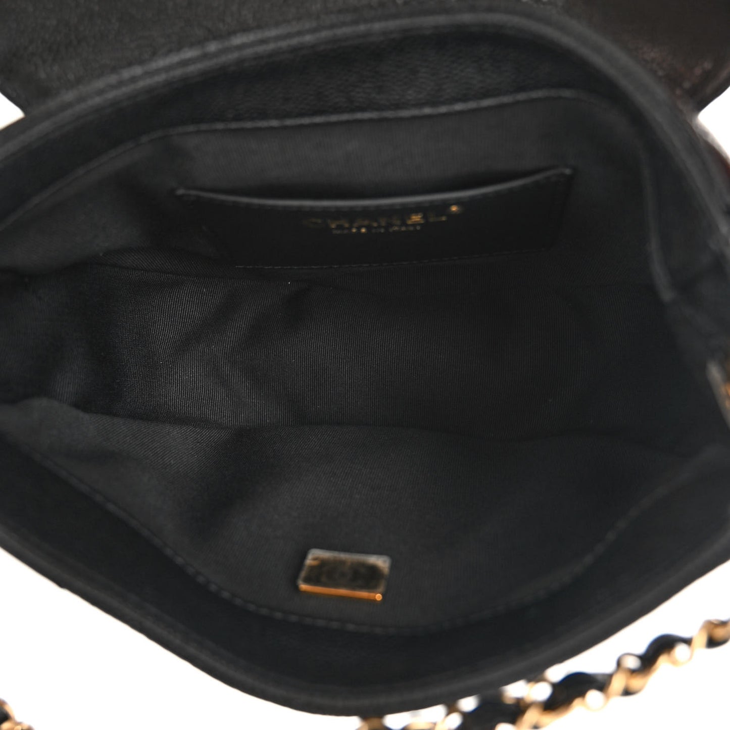 Caviar Quilted Small Messenger Flap Black