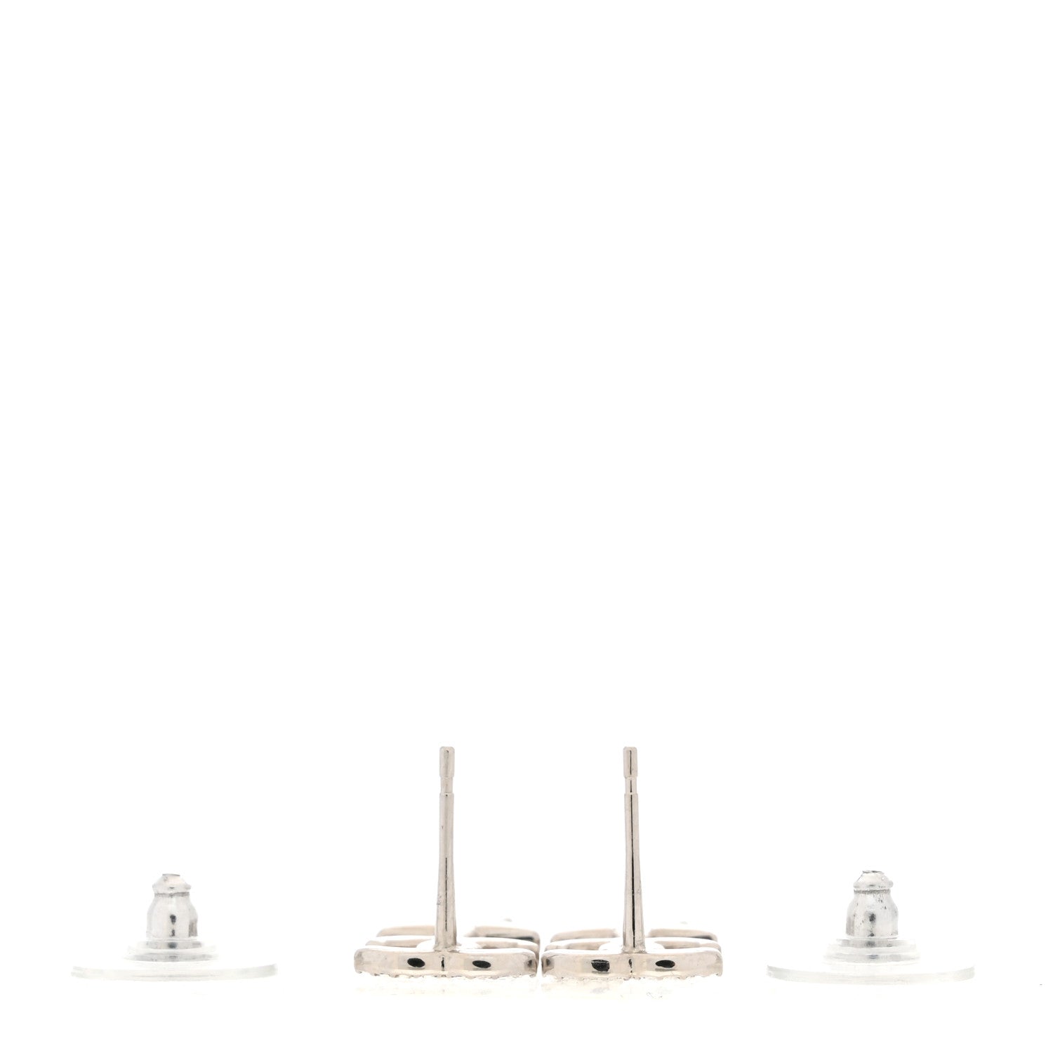 Chanel Crystal CC Starfall Drop Earrings Silver 3 of 5