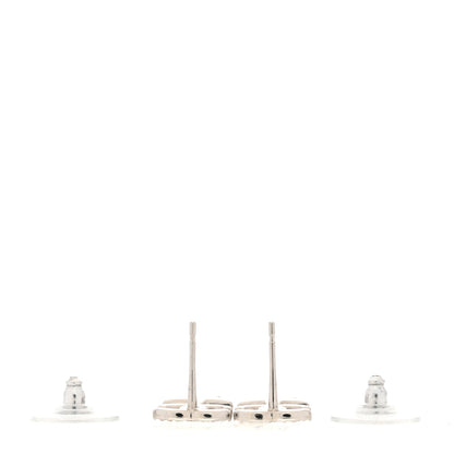Chanel Crystal CC Starfall Drop Earrings Silver 3 of 5