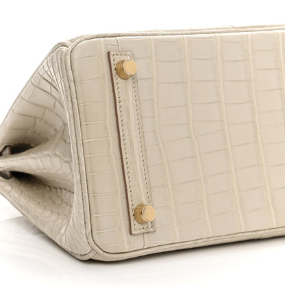 Hermes Matte Alligator Birkin 25 Beton 7 of 10