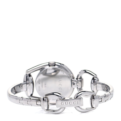 Gucci Stainless Steel Diamond Pave Mother of Pearl 28mm Horsebit Quartz Watch 3 of 5