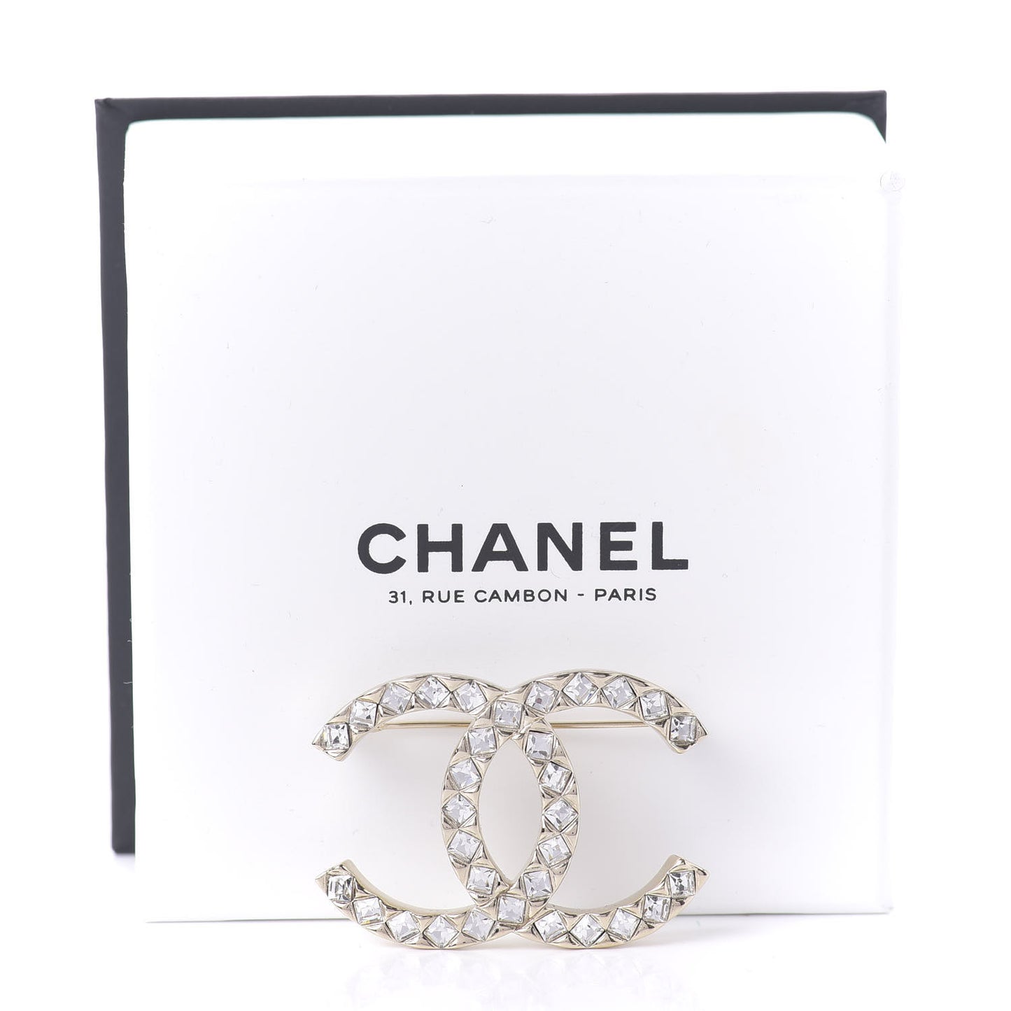 Baguette Crystal High Society CC Brooch Gold