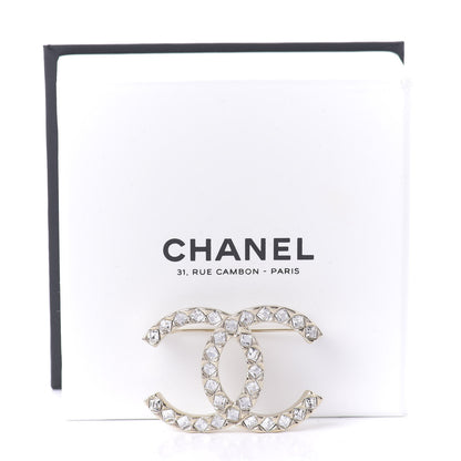 Chanel Baguette Crystal High Society CC Brooch Gold 5 of 5