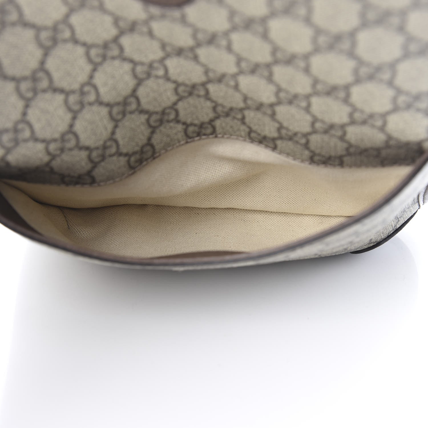 Gucci GG Supreme Monogram Web Small Neo Vintage Double Flap Messenger Bag Beige New Acero 5 of 12