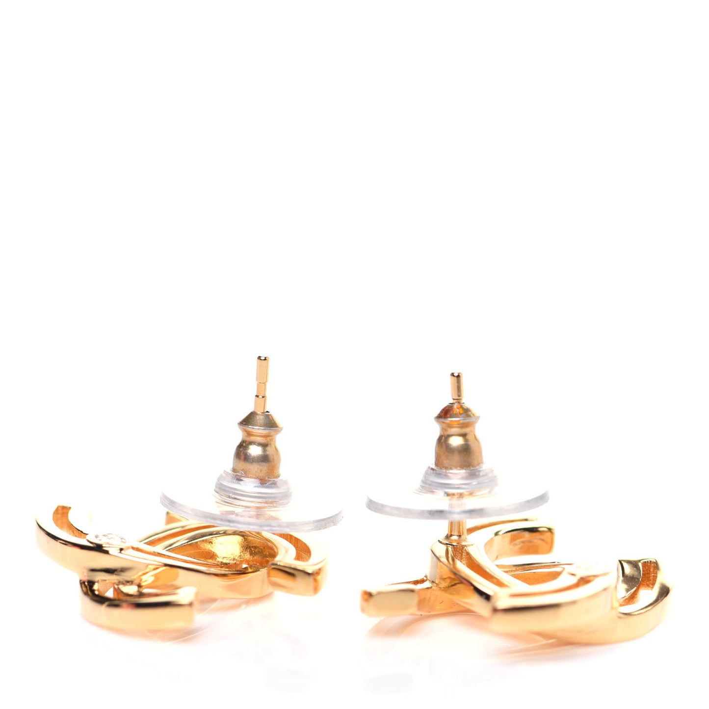 Metal Obazine CC Earrings Gold