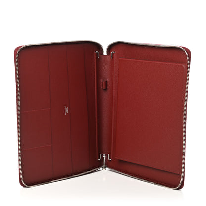 Hermes Epsom E-Zip iPad Notebook Cover Rouge H 5 of 7